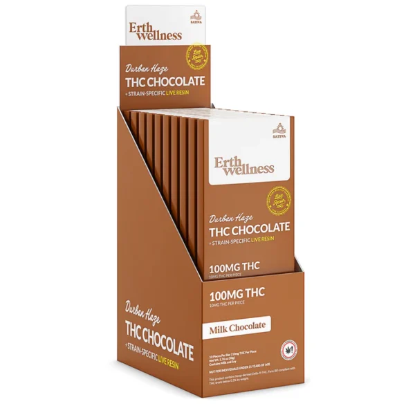 Δ9 THC Chocolate Bar - Durban Haze - Live Resin (Sativa) - 100mg - Image 2