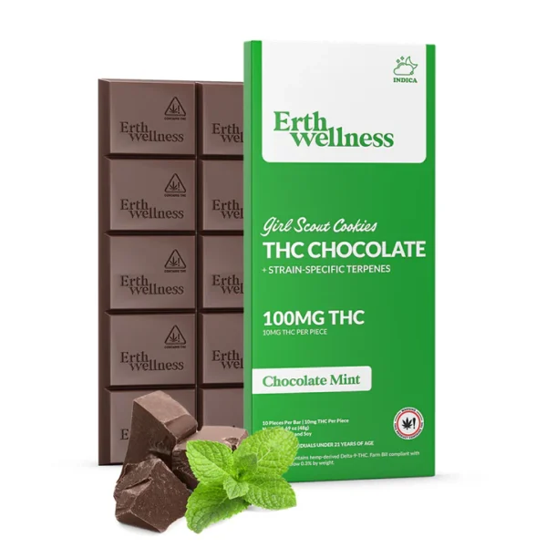 Δ9 THC Chocolate Bar - Girl Scout Cookies - Strain Specific (Indica) - 100mg