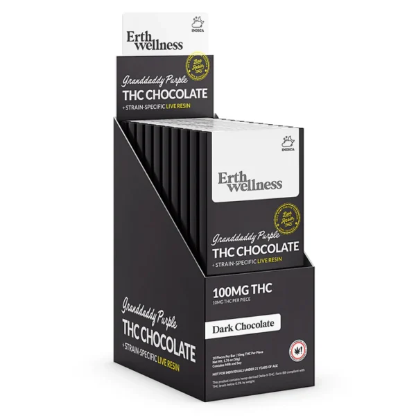 Δ9 THC Chocolate Bar - Granddaddy Purple - Live Resin (Indica) - 100mg - Image 3