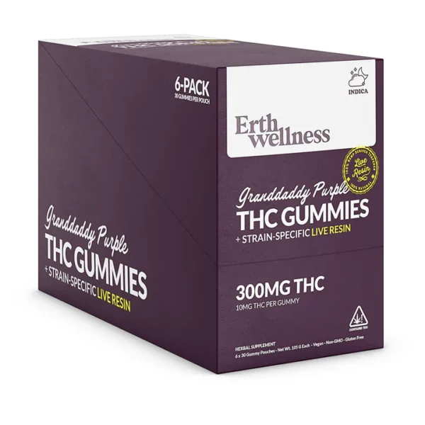 Δ9 THC Gummies - Granddaddy Purple - Live Resin (Indica) - 300mg - Image 3