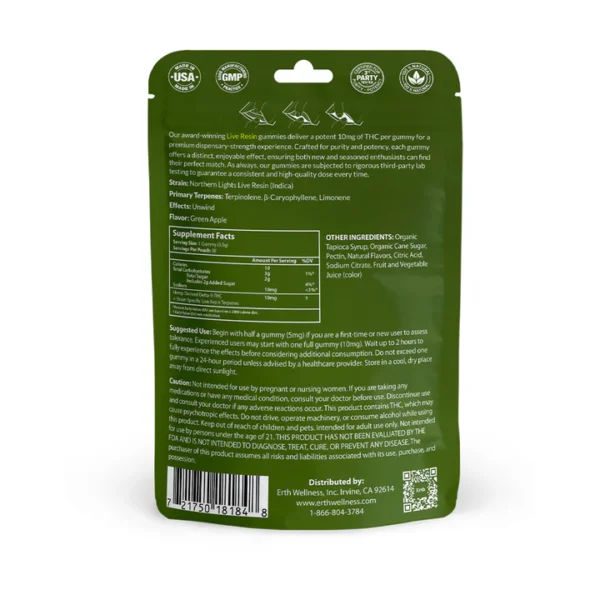 Δ9 THC Gummies - Northern Lights - Live Resin (Indica) - 300mg - Image 4