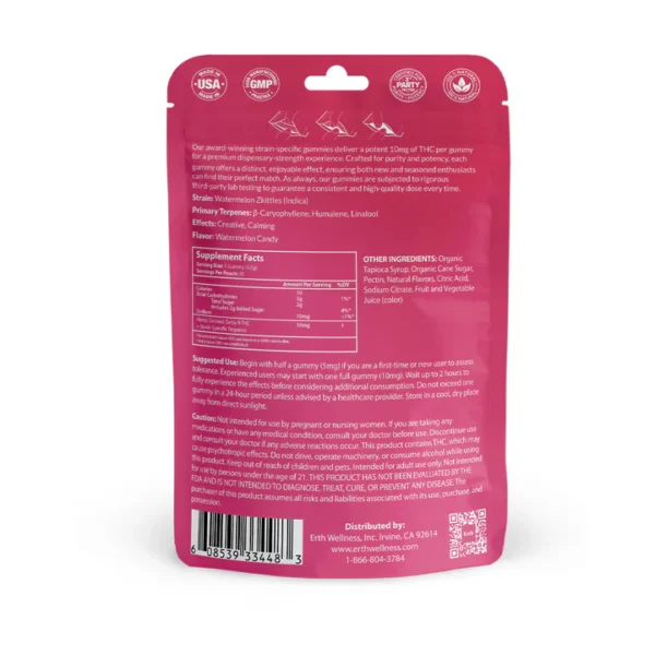 Δ9 THC Gummies - Watermelon Zkittles - Strain Specific (Indica) - 300mg - Image 4