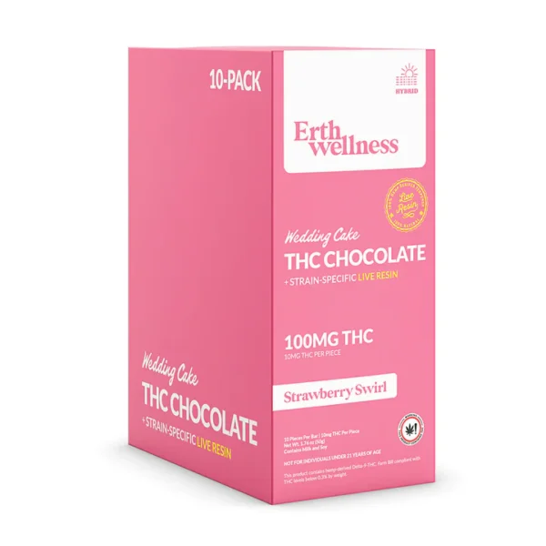 Δ9 THC Chocolate Bar - Wedding Cake - Live Resin (Hybrid) - 100mg - Image 3