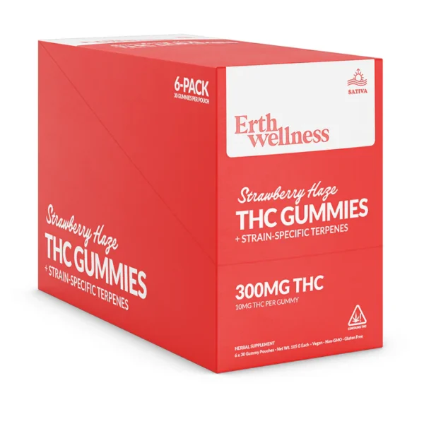 Δ9 THC Gummies - Strawberry Haze - Strain Specific (Sativa) - 300mg - Image 2