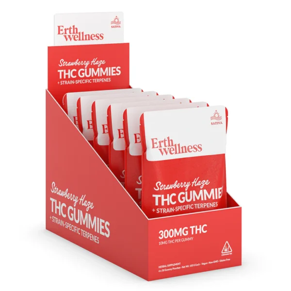 Δ9 THC Gummies - Strawberry Haze - Strain Specific (Sativa) - 300mg - Image 3