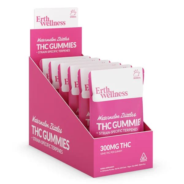 Δ9 THC Gummies - Watermelon Zkittles - Strain Specific (Indica) - 300mg - Image 2