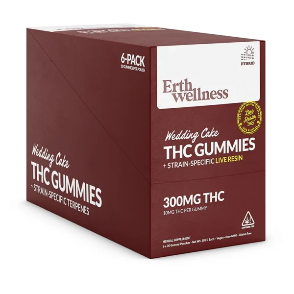 Δ9 THC Gummies - Wedding Cake - Live Resin (Hybrid) - 300mg - Image 3